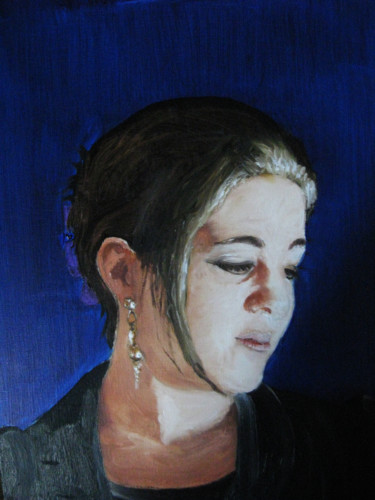 Schilderij getiteld "Natalie" door Jim Fischer, Origineel Kunstwerk, Olie