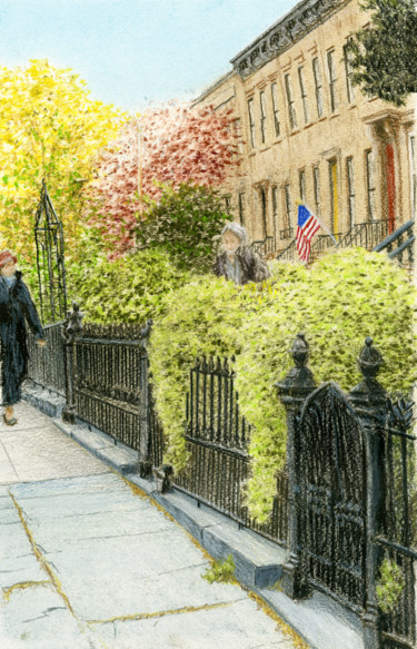 Ζωγραφική με τίτλο "Ironwork, Carroll G…" από Jim Fischer, Αυθεντικά έργα τέχνης