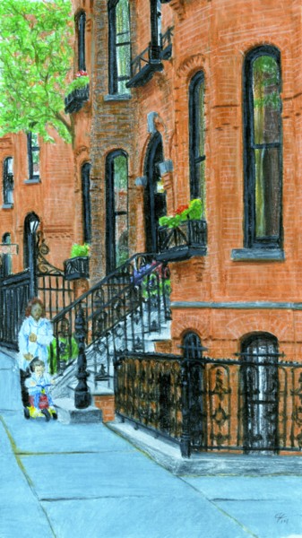 Painting titled "Old Worker's Housin…" by Jim Fischer, Original Artwork