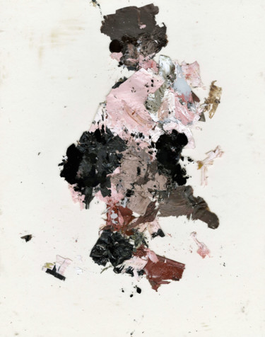 Collagen mit dem Titel "Geisha in Pink (fro…" von Jim Fischer, Original-Kunstwerk, Collagen Auf Holzplatte montiert