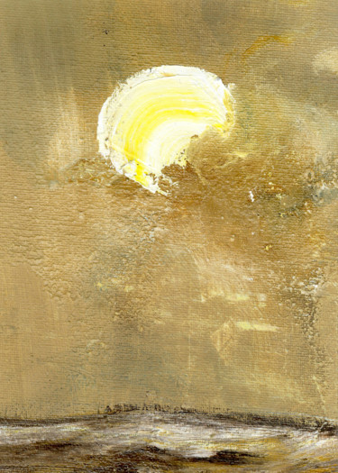 Ζωγραφική με τίτλο ""Dust storm a comin…" από Jim Fischer, Αυθεντικά έργα τέχνης, Λάδι Τοποθετήθηκε στο Ξύλινο πάνελ