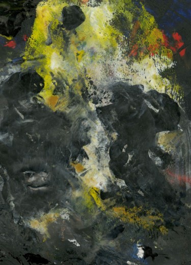 Картина под названием "Third Horse of the…" - Jim Fischer, Подлинное произведение искусства, Масло Установлен на картон