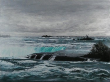 Peinture intitulée "Niagara Falls in Wi…" par Jim Fischer, Œuvre d'art originale, Huile
