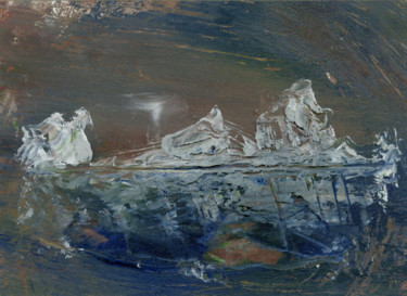 "Icebergs! (see full…" başlıklı Tablo Jim Fischer tarafından, Orijinal sanat, Petrol