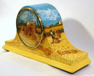 Design intitolato "Van Gogh Clock" da Jim Fischer, Opera d'arte originale, Olio