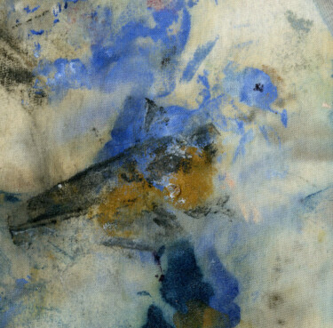 Ζωγραφική με τίτλο "Bluebird" από Jim Fischer, Αυθεντικά έργα τέχνης, Λάδι