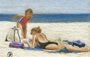 Pintura titulada "Jones Beach 15" por Jim Fischer, Obra de arte original, Pastel