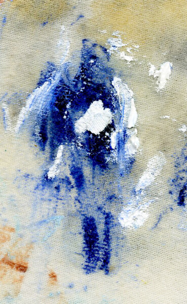 Painting titled "Blue Man" by Jim Fischer, Original Artwork, Oil