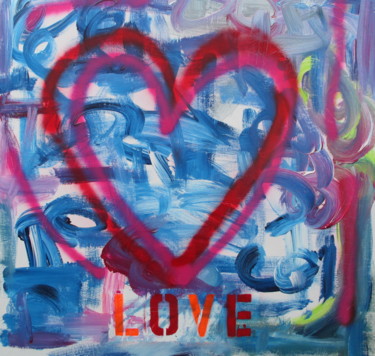 Painting titled "Love" by Jim Richards, Original Artwork, Acrylic