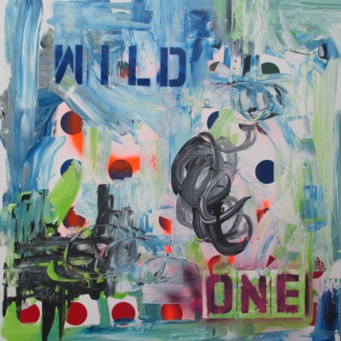 Painting titled "Wild One Dots" by Jim Richards, Original Artwork, Acrylic