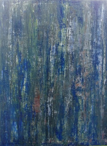 Painting titled "Distressed Blue Abs…" by Jim Richards, Original Artwork, Acrylic