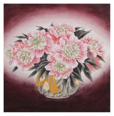 绘画 标题为“Flowers-2” 由Jin, 原创艺术品, 油
