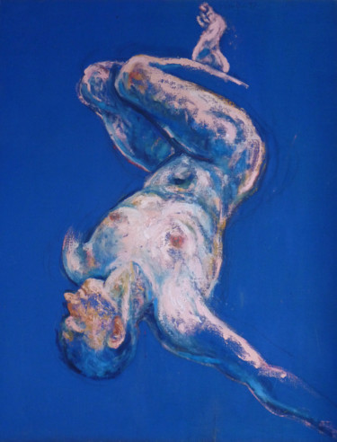 Peinture intitulée "homme nu" par Hashpa, Œuvre d'art originale, Huile