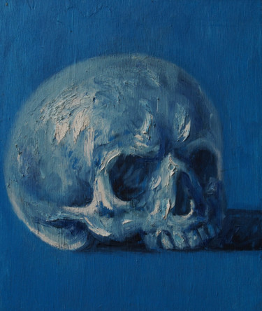 Peinture intitulée "crâne" par Hashpa, Œuvre d'art originale, Huile