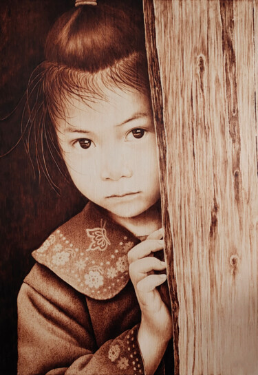 绘画 标题为“渴望” 由Jinfang Lu, 原创艺术品, 木炭