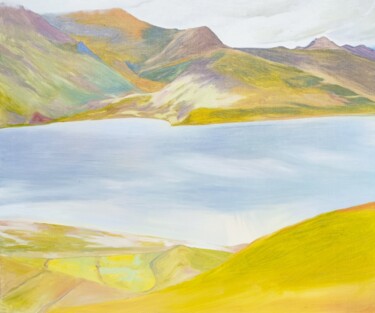 Peinture intitulée "River 1" par Jingwen Tang, Œuvre d'art originale, Pigments