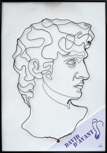 Sculpture titled "David d'avant" by Jipedan, Original Artwork, Aluminium Mounted on Other rigid panel