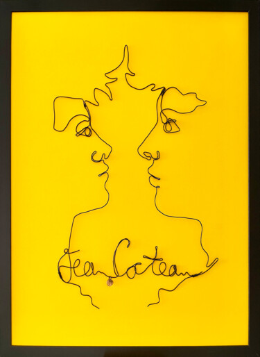 Γλυπτική με τίτλο "Cocteau Twin" από Jipedan, Αυθεντικά έργα τέχνης, Αλουμίνιο Τοποθετήθηκε στο Άλλος άκαμπτος πίνακας