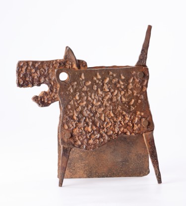Γλυπτική με τίτλο "Dog Rusty" από Jiri Genov, Αυθεντικά έργα τέχνης, Μέταλλα