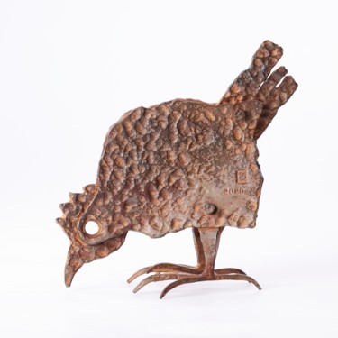 Sculpture intitulée "Hen II." par Jiri Genov, Œuvre d'art originale, Métaux