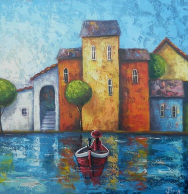 Картина под названием "WATER COMFORT" - Jiří Petr, Подлинное произведение искусства, Масло