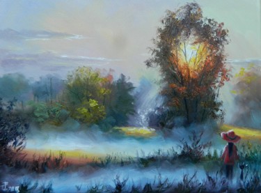 Картина под названием "THE MORNING" - Jiří Petr, Подлинное произведение искусства, Масло