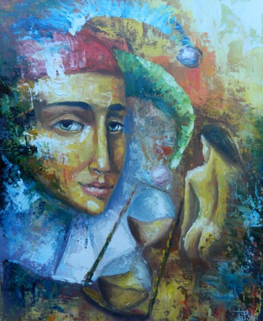 Pintura titulada "EPHEMERAL LOVE" por Jiří Petr, Obra de arte original, Oleo