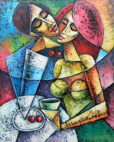 Картина под названием "HOLIDAY LOVE" - Jiří Petr, Подлинное произведение искусства, Масло