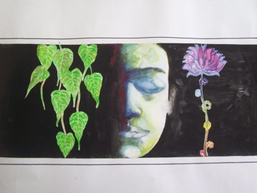 Painting titled "The Enlightenment" by Jitendra Bharti, Original Artwork