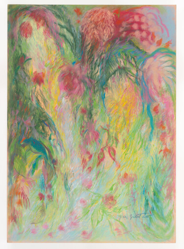 Картина под названием "Blossom" - Jitka Gočaltovská, Подлинное произведение искусства, Пастель
