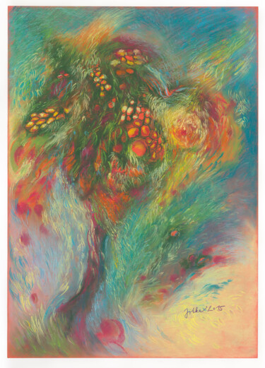 Painting titled "Tree of Abundance" by Jitka Gočaltovská, Original Artwork, Pastel