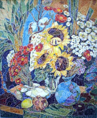 Pintura intitulada "Nature morte S" por Jivko Ianev, Obras de arte originais, Óleo