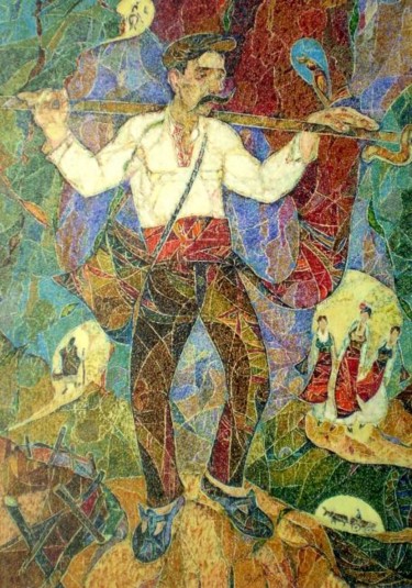 Pintura intitulada "The road" por Jivko Ianev, Obras de arte originais, Óleo