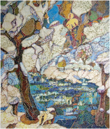 Pintura intitulada "Paysage W" por Jivko Ianev, Obras de arte originais, Óleo