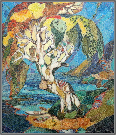 Peinture intitulée "The tree" par Jivko Ianev, Œuvre d'art originale, Huile