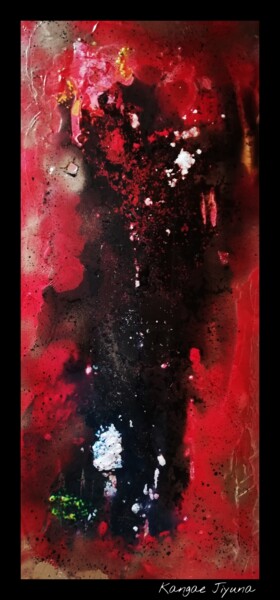 Peinture intitulée "Sur un ciel Rouge" par Jiyuna Kangae, Œuvre d'art originale, Acrylique