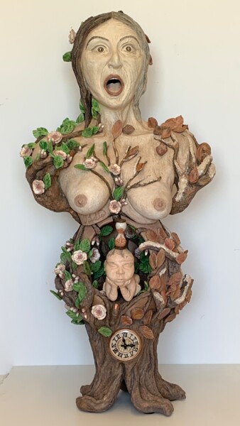 Skulptur mit dem Titel "La métamorphose du…" von Jj Belle, Original-Kunstwerk, Keramik