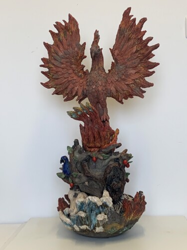 Sculpture titled "Renaissance" by Jj Belle, Original Artwork, Terra cotta