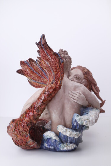 Sculpture titled "L'envoutement des p…" by Jj Belle, Original Artwork, Terra cotta