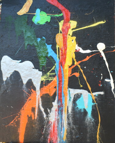 Painting titled "EA20221112" by Jean-Jacques Minardi (Ipo), Original Artwork, Acrylic Mounted on Wood Stretcher frame