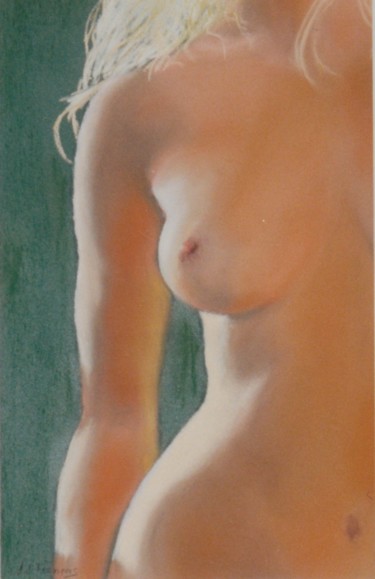 Painting titled "le bras d'Elsa" by Josette Francois, Original Artwork, Pastel