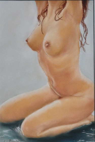 Painting titled "le don" by Josette Francois, Original Artwork, Pastel