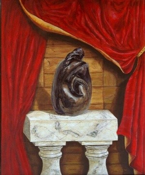 Peinture intitulée "velours rouge" par Josette Francois, Œuvre d'art originale