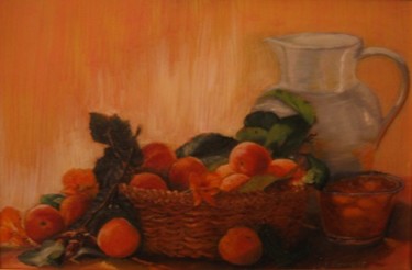 Peinture intitulée "confiture d'abricots" par Josette Francois, Œuvre d'art originale
