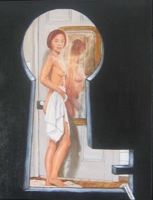 Peinture intitulée "vision érotique" par Josette Francois, Œuvre d'art originale