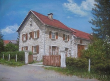 Peinture intitulée "la maison de Gérard" par Josette Francois, Œuvre d'art originale