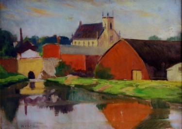 Peinture intitulée "Charles-Kvapil" par Jean Jacques Gouy, Œuvre d'art originale, Autre