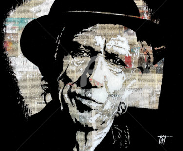 Painting titled "Keith Richards/6" by Jean-Jacques Venturini, Original Artwork, Oil