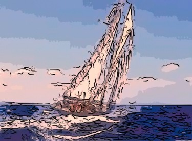 Digital Arts titled "Sailing" by Jack Cash Jr, Original Artwork