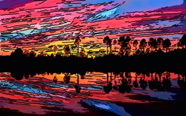 Digital Arts titled "Sunset" by Jack Cash Jr, Original Artwork